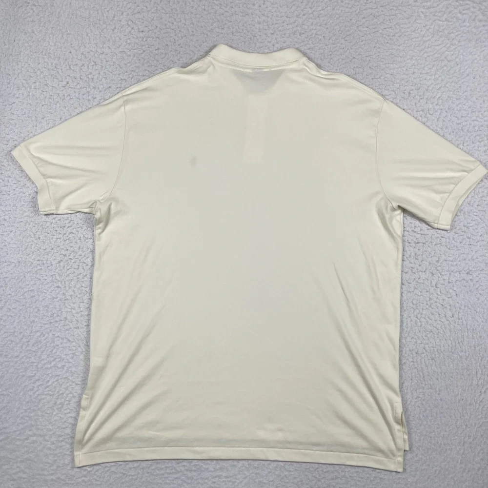 Polo Ralph Lauren Polo Shirt Mens XL Cream Short Sleeve Cotton Classic 25346